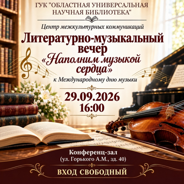 Наполним музыкой сердца: приглашаем на праздничный вечер к Международному дню музыки